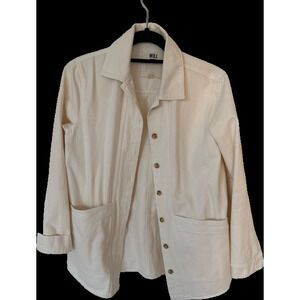 Sezane Will jacket Cream button-front chore jacket